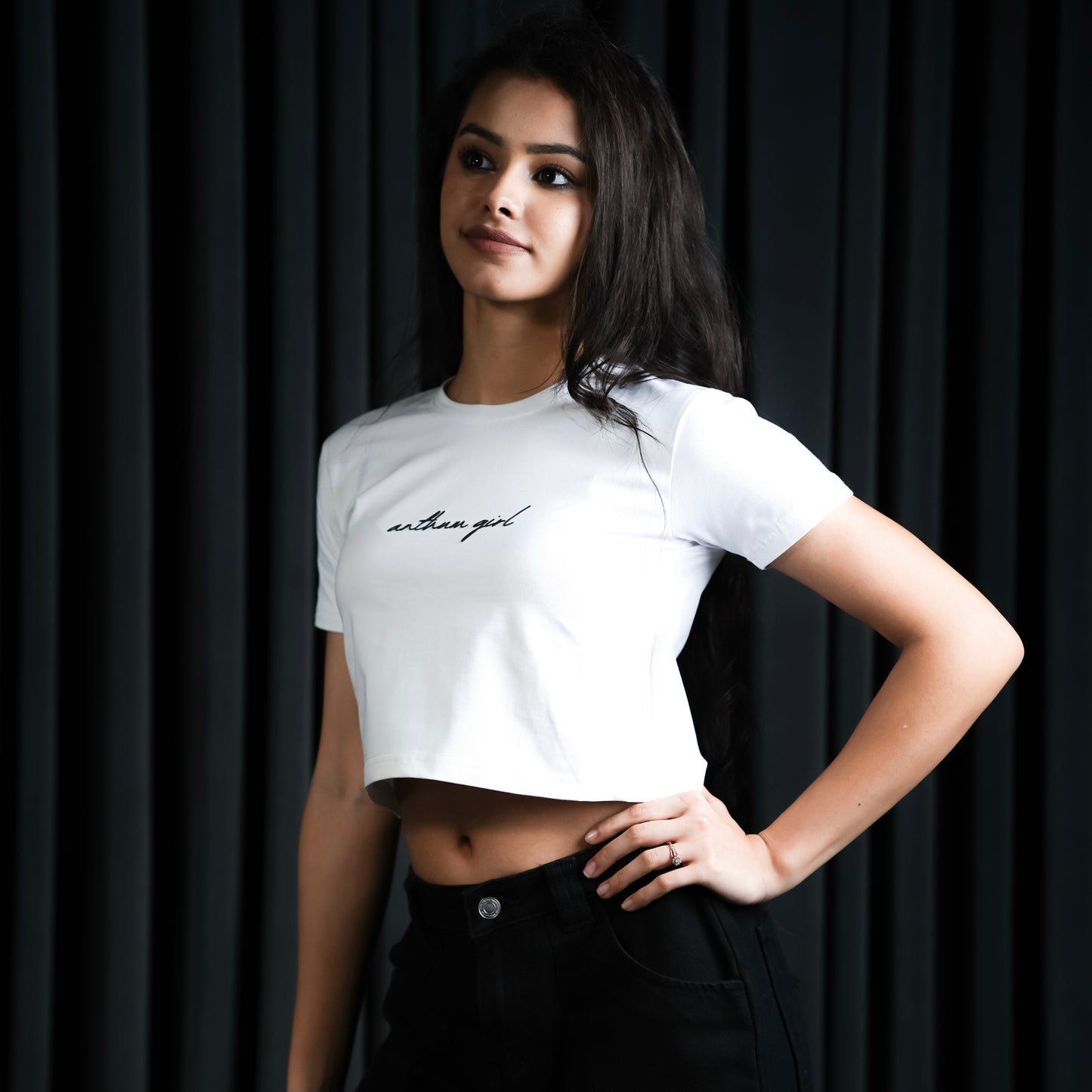 ANTHUM GIRL WHITE CROP TOP