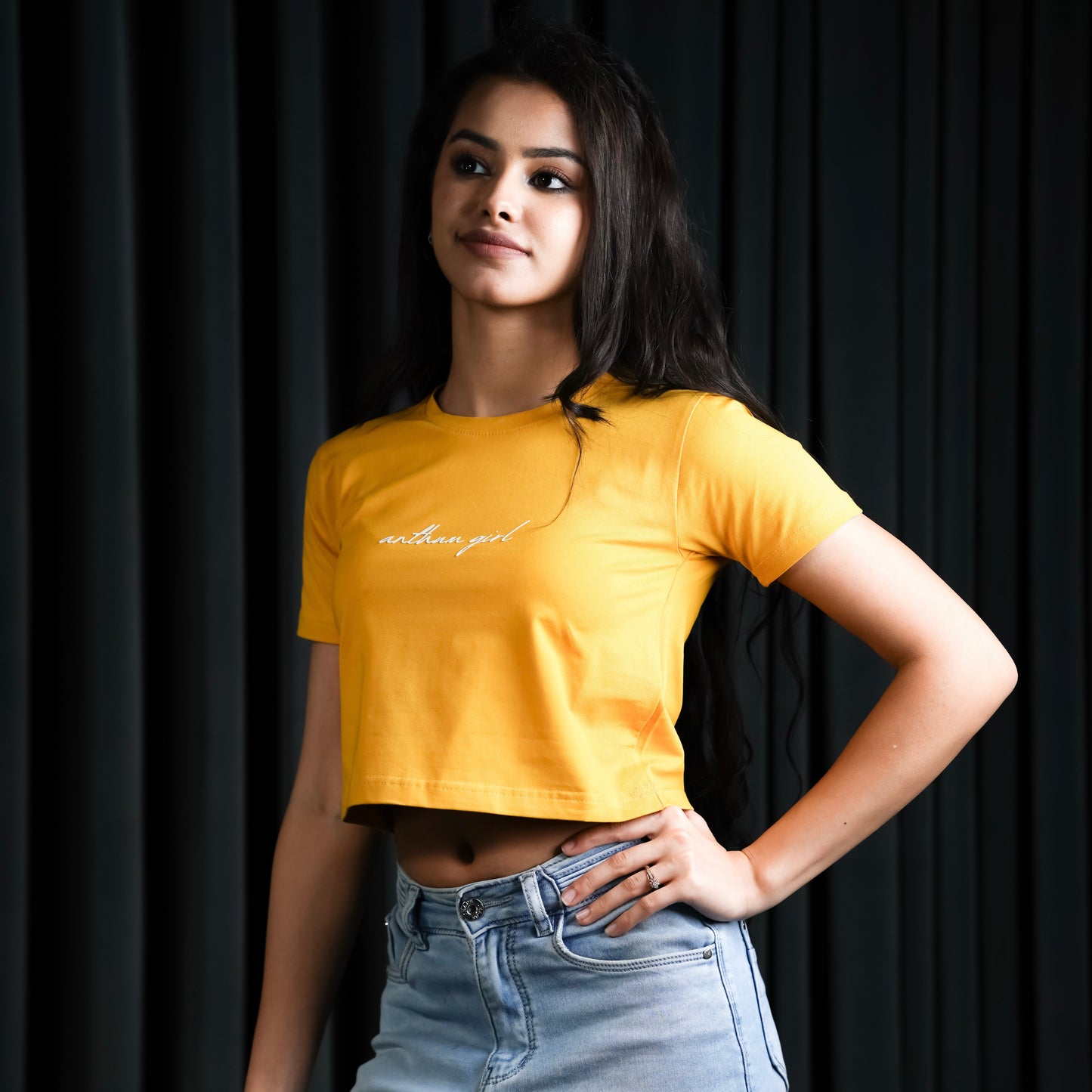 ANTHUM GIRL GOLD CROP TOP
