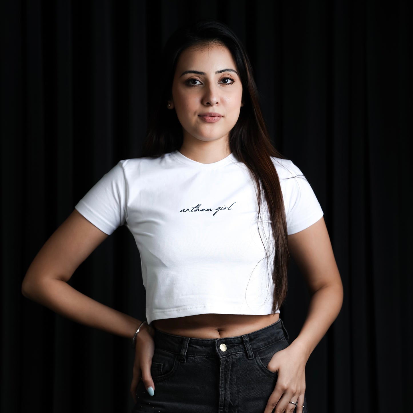 ANTHUM GIRL WHITE CROP TOP