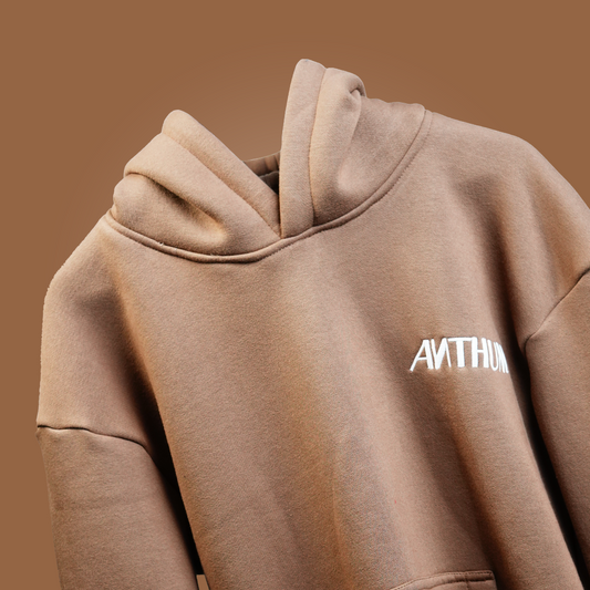 BROWN ESSENTIAL HOODIE