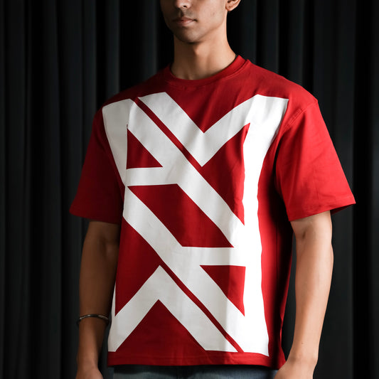 RED MIRRORED TEE